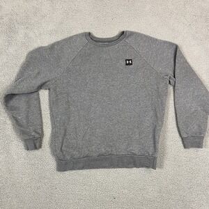 Under Armour Fitted Sweatshirt Men's M Gray Coldgear Crewneck‎